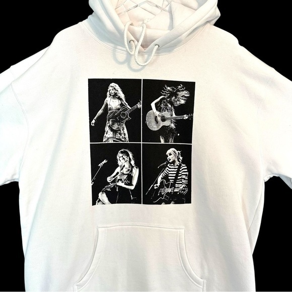 Taylor Swift Eras Tour Plus Size XXL 2023 White‎ Hoodie Official Merch NWOT - Picture 4 of 11